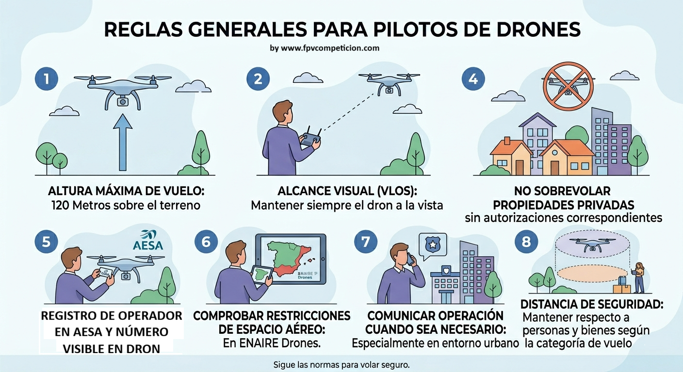 Reglas Generales para Pilotos de Drones